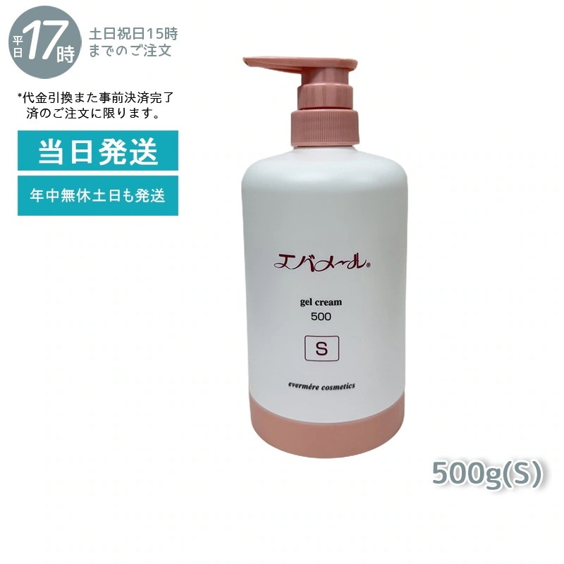 【3個セット】 エバメール オールインワンゲル エバメールゲルクリーム ポンプ500g Sスキンケア