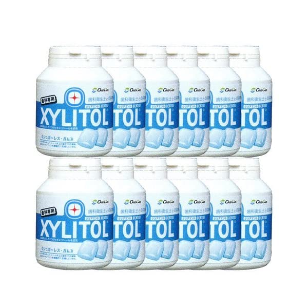 歯科専売品 キシリトール ガム ボトル タイプ 90粒12本 クリアミント キシリトール 100％