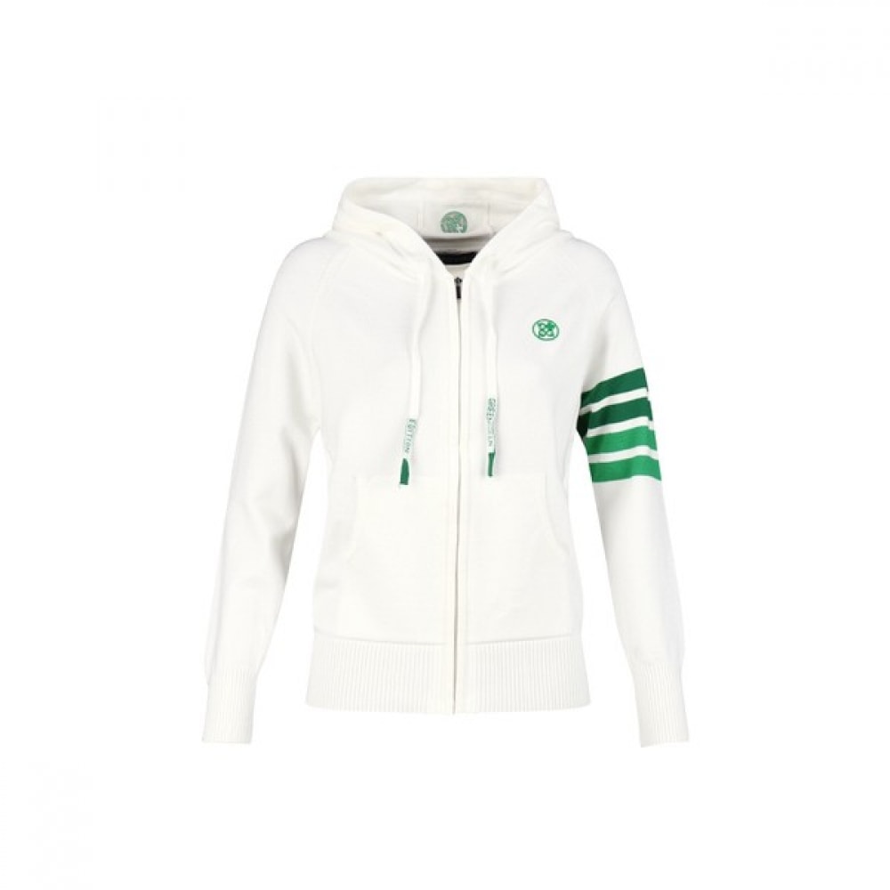 (ラックスゴルフ) ラックスゴルフグリーンクイーンレディーススリーブカラーラインジップアップフード付きニットカーディガン GQ4A706W