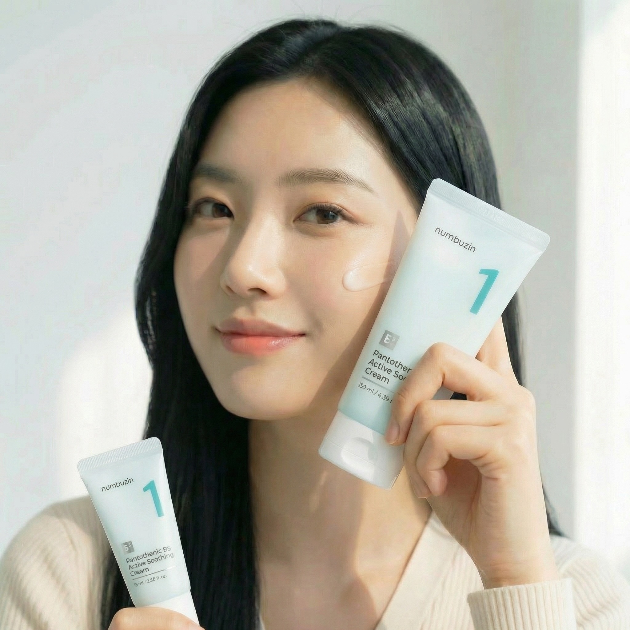 Numbuzin 公式 ナンバーズイン 1番 パントテン酸B5アクティブスージングクリーム 130ml+15ml パウダー