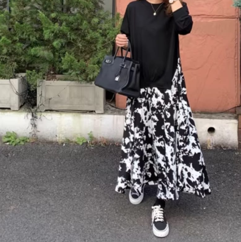 ワンピース デート フレアワンピース ロング 袖あり 長袖 かわいい 大人可愛い きれいめ シンプル カジュアル 大人 上品 おしゃれ お洒落 主役級 存在感 春 秋 10代 20代 30代