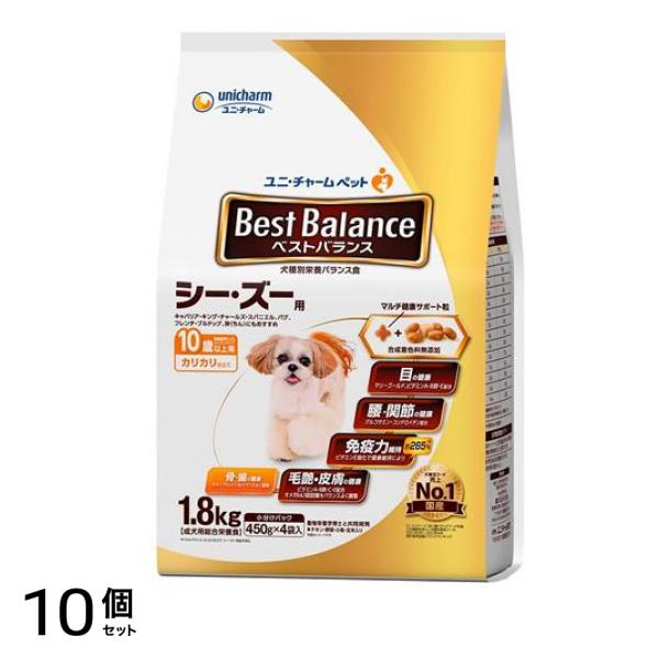 ベストバランス カリカリ仕立て シー・ズー用 10歳以上用 1.8kg 10個セット