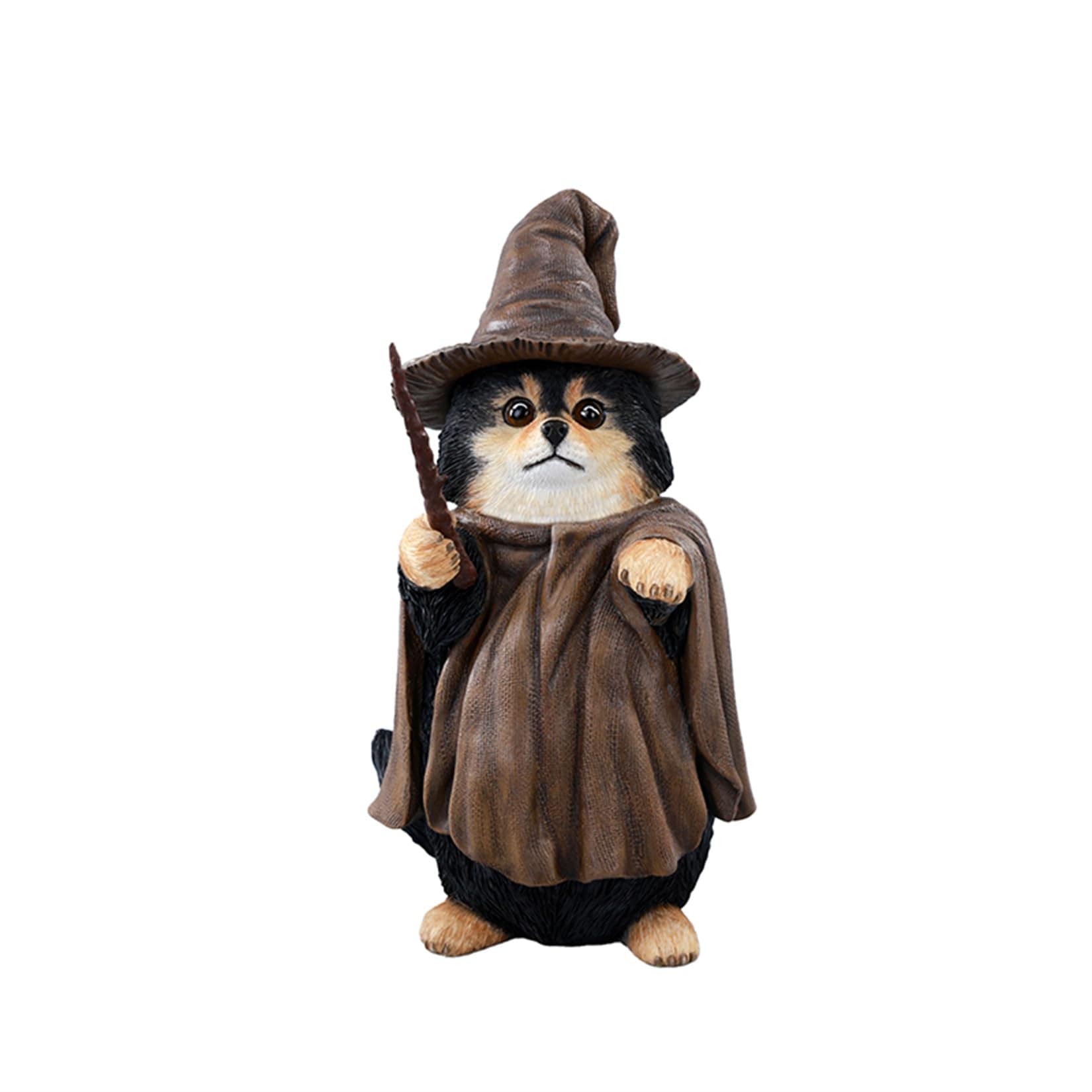 JXK 1/6スケール 犬 フィギュア 魔法使い犬 可愛い 動物 樹脂模型 14cm 完成品 リアル プラモデル風 ネコ好き 置物 インテリア コレクション ギフト プレゼント オブジェ