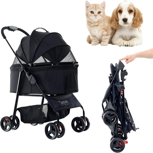 ペットカート 折りたたみ 分離型 取り外し 2way 全4色 ブレーキ 耐荷重15Kg 重量6.2kg 防水 飛び出し防止