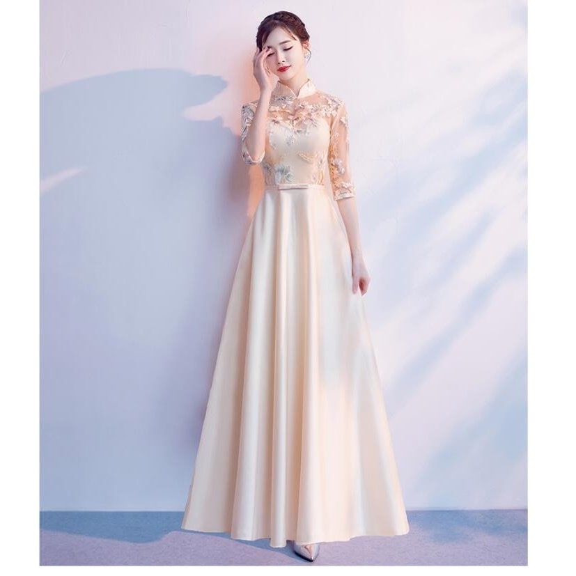 ロング丈ドレス ウエディングドレス 花嫁の介添え ナイトドレス パーティードレス カラードレス 舞台