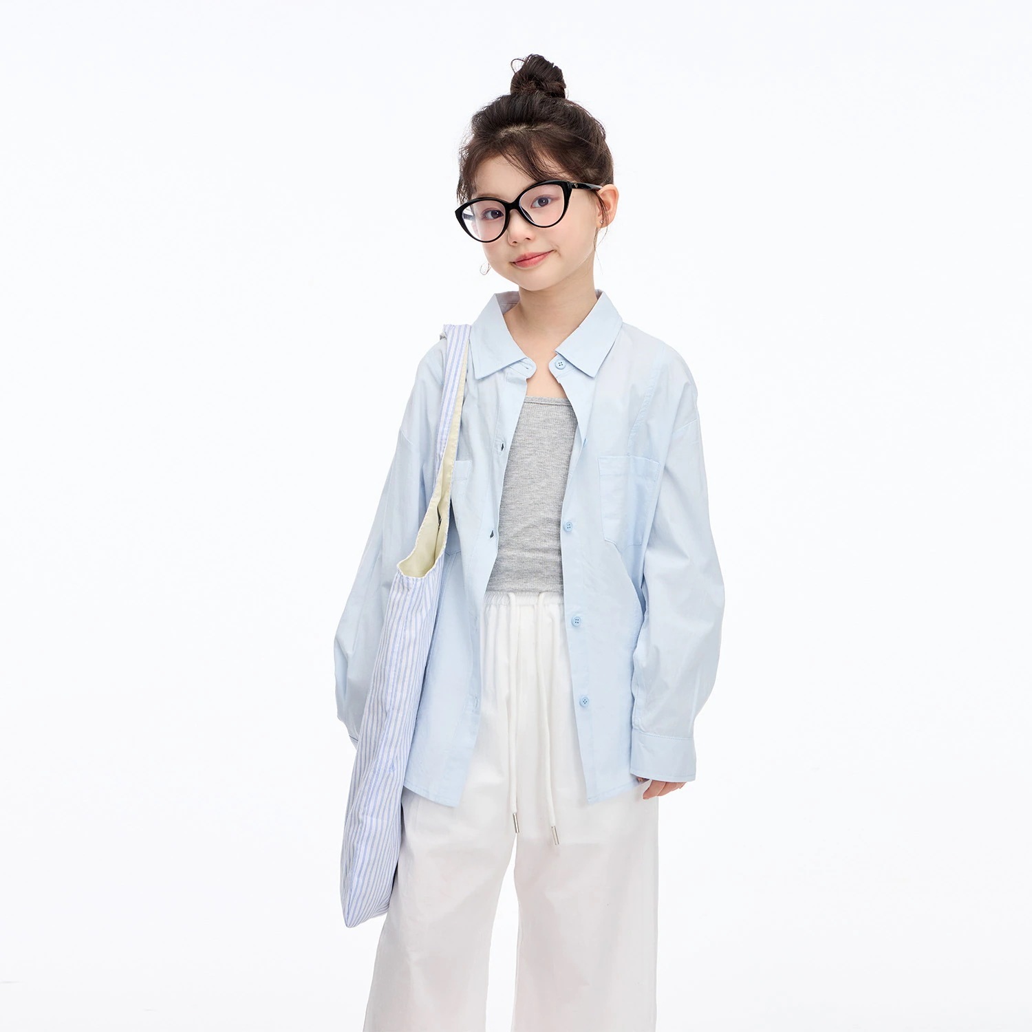 キッズ テンセルリネン混シャツ 夏 薄手 UV カット カジュアル 子供服