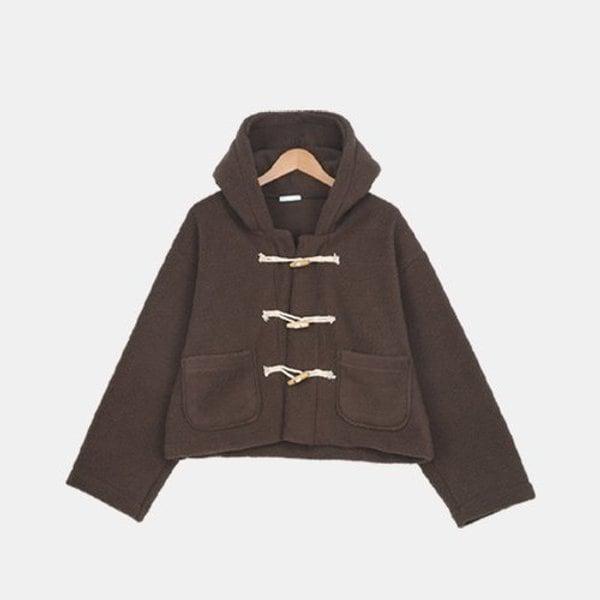 女性 冬 クロップ シープボア もこもこ フード ダッフル ショートコート ダッフル...