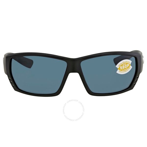 サングラス Costa Del Mar TA 11 OGP Tuna Alley Matte Black Frame Grey 580P Lenses Sunglasses