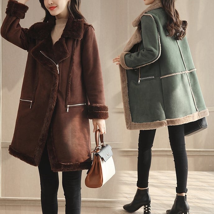 レディース 上着 コート アウター ざっくり テーラード ボア モコモコ ムートン 韓国 新作 インスタ映え トレンド 高見え オルチャン 美スタイル プチプラ 暖かい 可愛い かわいい lout02