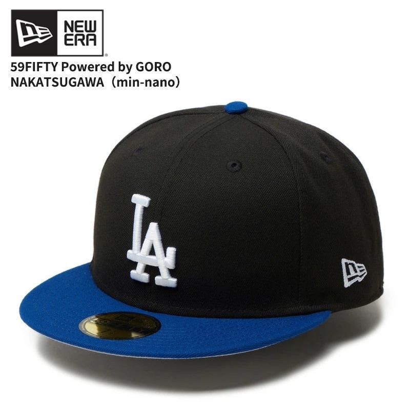 ニューエラ キャップ NEW ERA 59FIFTY Powered by GORO NAKATSUGAWA（min-nano）ロサンゼルス・ドジャース 帽子 CAP