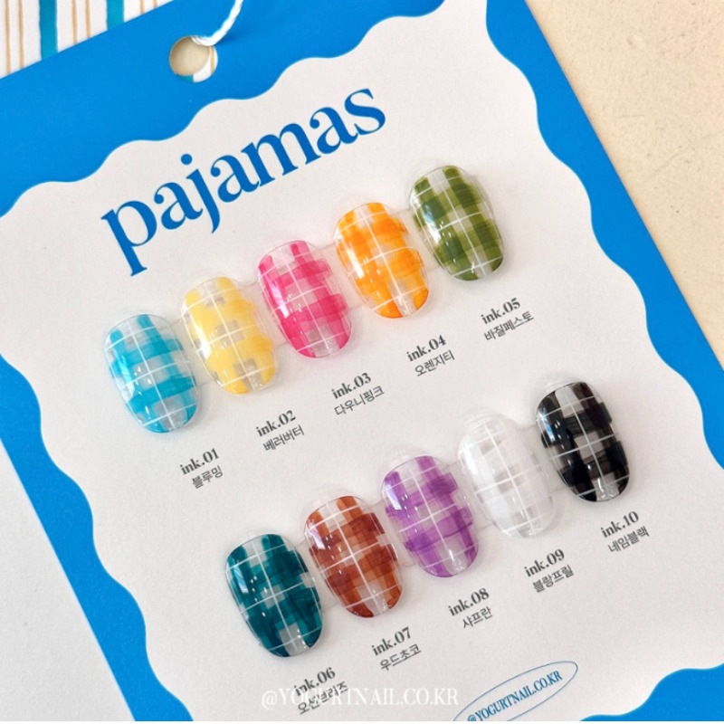 Yogurt Gel ジェルネイル 10本セット Yogurt Gel ジェルネイル 10本セット yogurt nail / Pajamas 10 set