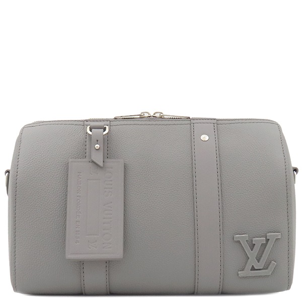 ルイヴィトン LOUIS VUITTON ショルダーバッグ シティ キーポル LVアエログラムレザー グレー シルバー金具 斜め掛け 肩掛け M59328 RFID 【箱】【中古】