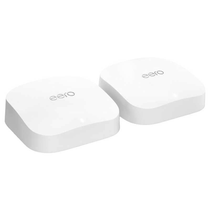 eero Pro 6E - メッシュwifi システムAXE54002.5Gbpsイーサネット最大wifi範囲380m2同時接続デバイス約100台2ユニット　B0CX31KFWR