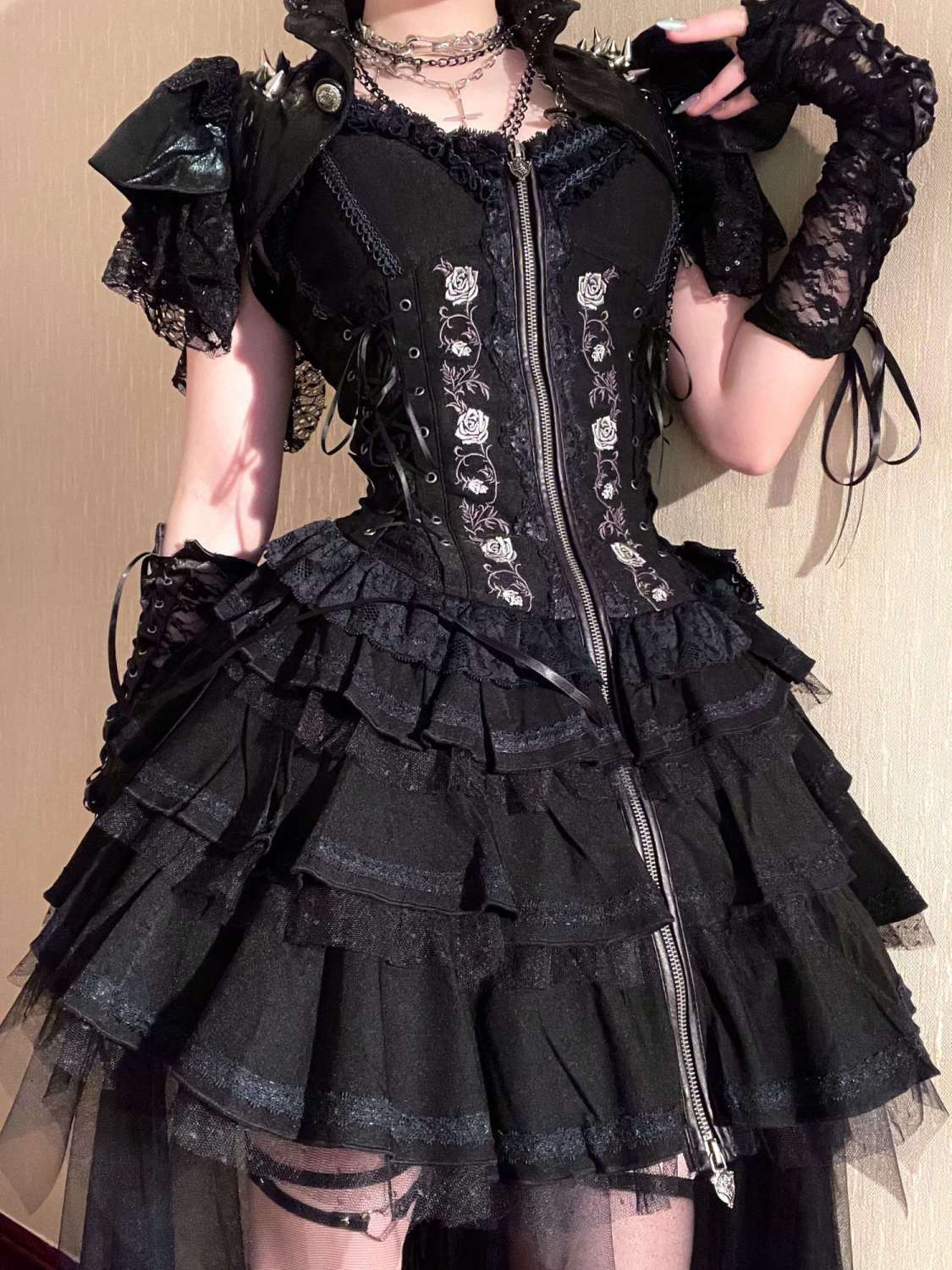 ロリータzzロリータ甘辛ワンピースjskゴシックサマー