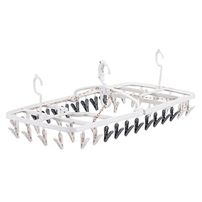 他サイト： ダイヤ (Daiya) フランドリー FLaundry 洗濯ハンガー 傾き・回転を防ぐつけかえ干し分け角ハンガー 42ピンチ WT/GY 横76の商品画像