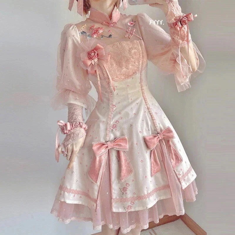 ハロウィン 衣装 コスチューム コスプレレース新風漢要素ドレス改良漢服チャイナドレスレディース