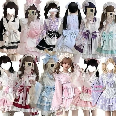【急速出荷】2025春夏新作 二次元ロリータ浴衣洋服 メイド服 コスプレ レディース 洋装学院祭用 メイド コスプレ ワンピース ドレス 韓国ファッション
