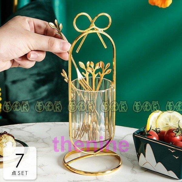 カトラリー 収納 ホルダー 食器 キッチン用品 おしゃれ 華奢 大人可愛い リボン ゴールド記念 キッチン 高級感 モノトーン 温もり /[ame67]