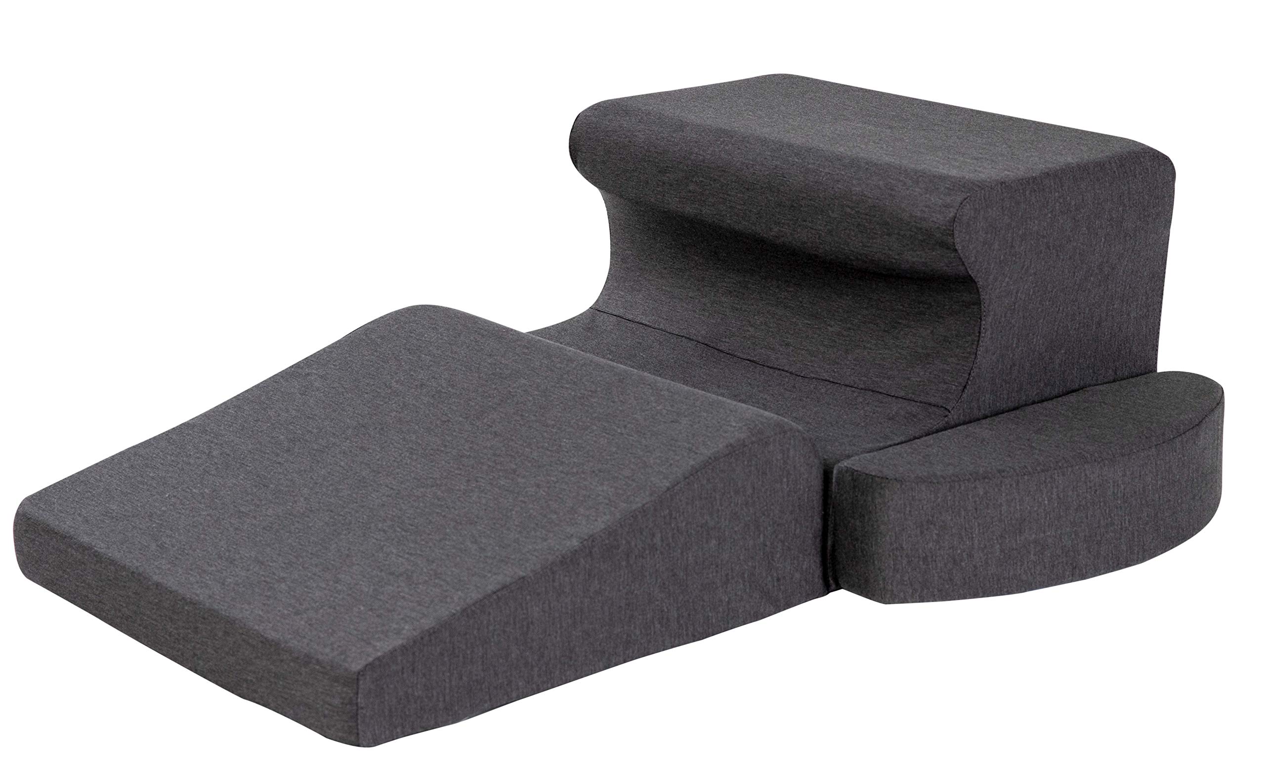 フランスベッド 昼寝枕 やや硬め 「スノーレスピローミニ」 人間工学に基づいた独自のフォルムごろ寝用ピロークッション 75 x 42cm グレー 【フランスベッド正規品】 360264000