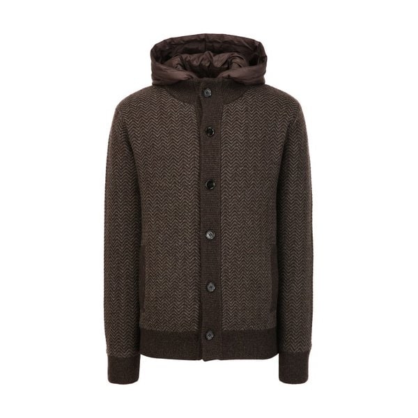 キルティング裏地取り外しフードカーディガン(DMSW5D062W2)