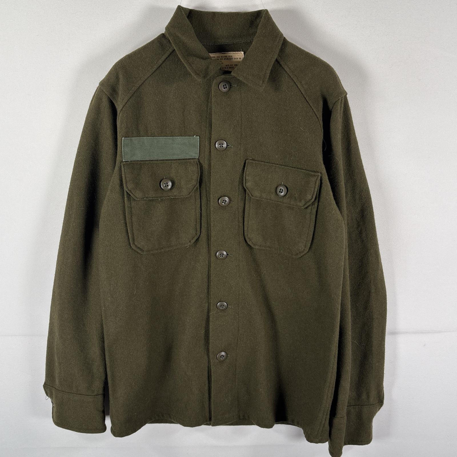 古着 70s/70年代 ヴィンテージ ミリタリー ミリタリーウールジャケット 米軍実物 フィールドシャツ U.S.ARMY 陸軍 SMALL グリーン系 メンズ