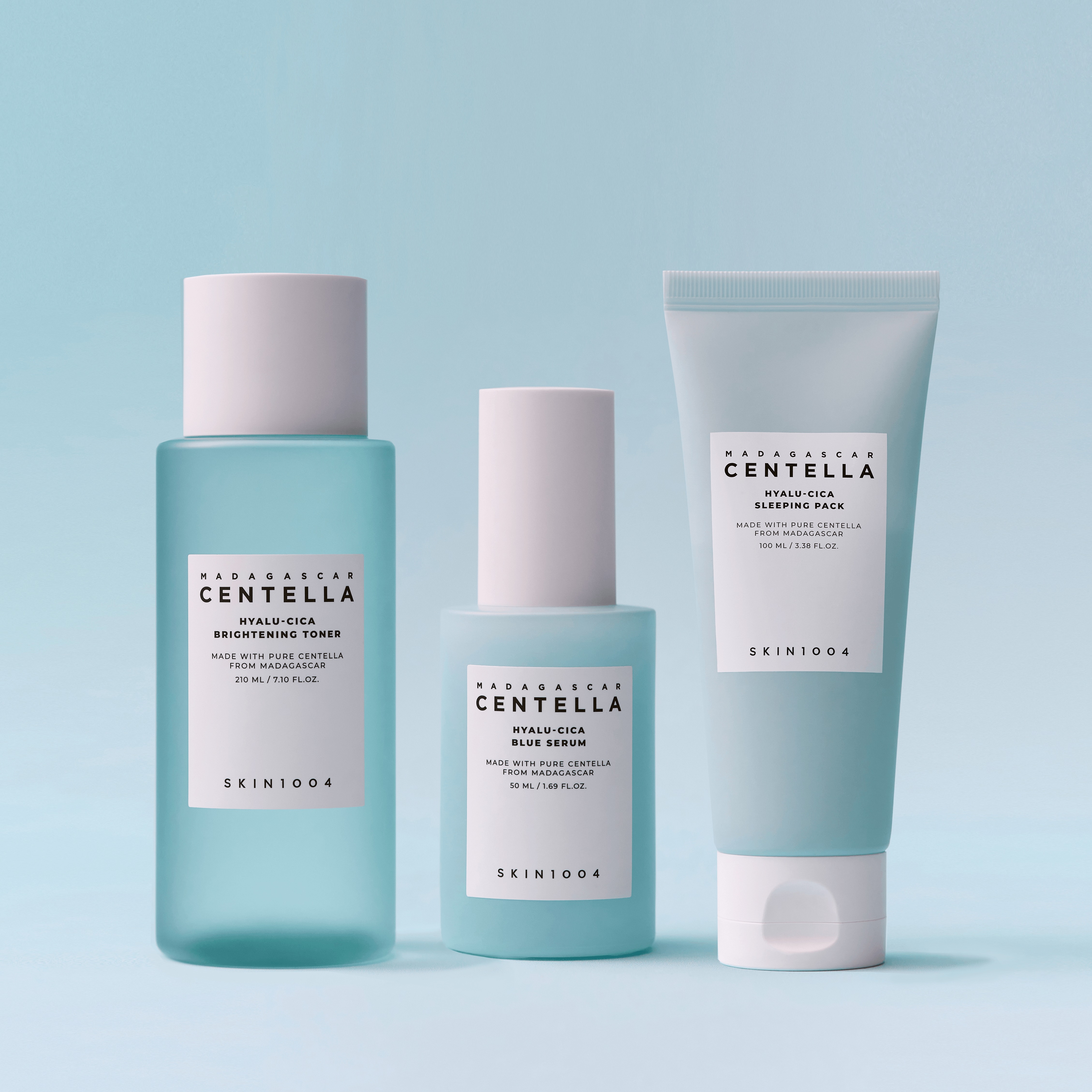 【水分充填3種】ヒアル－シカ鉱物トナー210ml＋ブルーセラム50ml＋スリーピングパック100ml