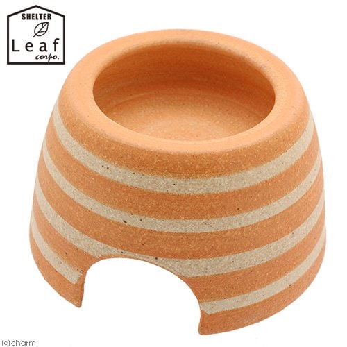 シェルター　ボーダーウェットシェルター　オレンジ　Ｌ　信楽焼　爬虫類　両生類　ＣＲＣ17―85―30―20―00