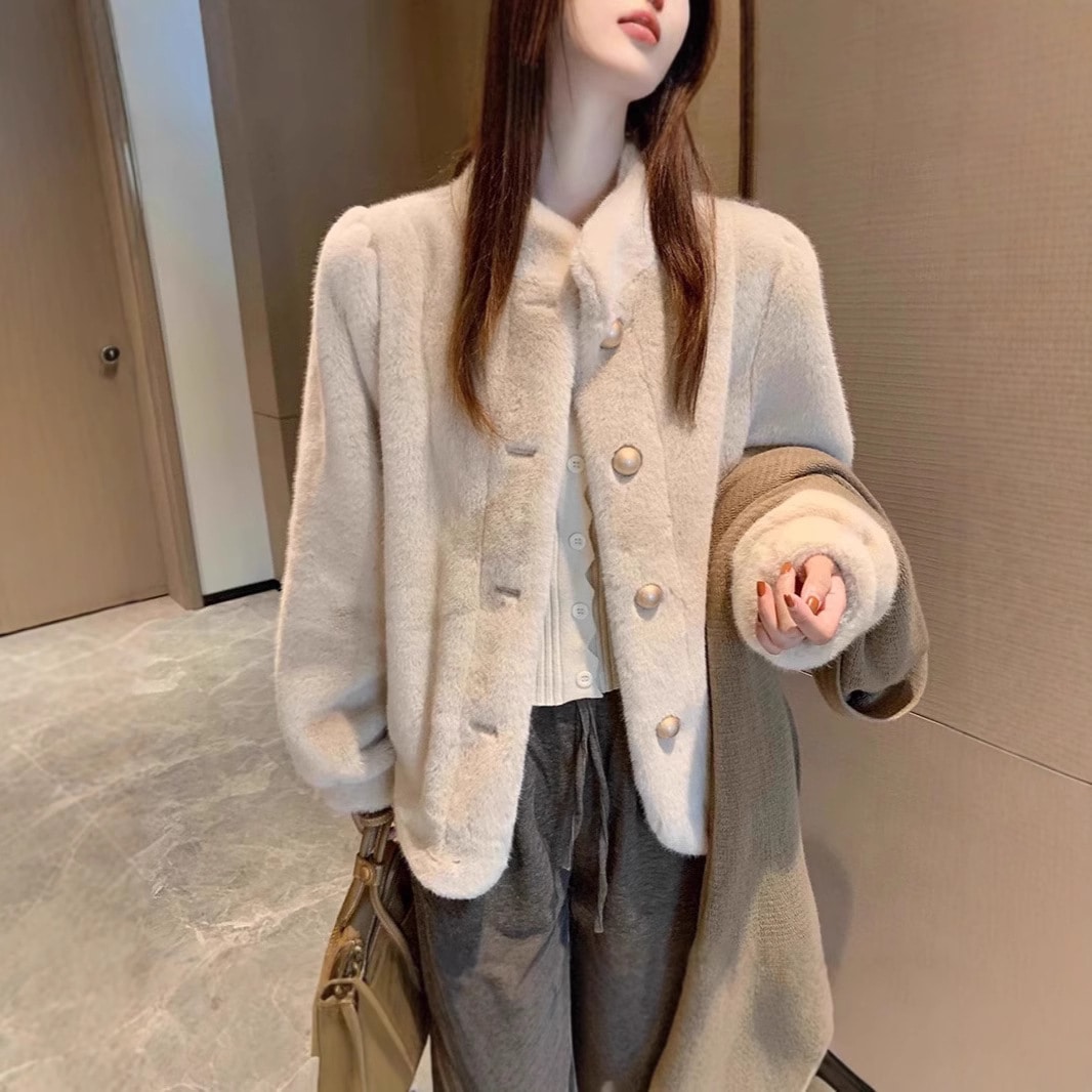 2024秋冬新作ファーワンピースヤングスタイルスモールショート環境に優しいミンクぬいぐるみファージャケットレディース 5,917円