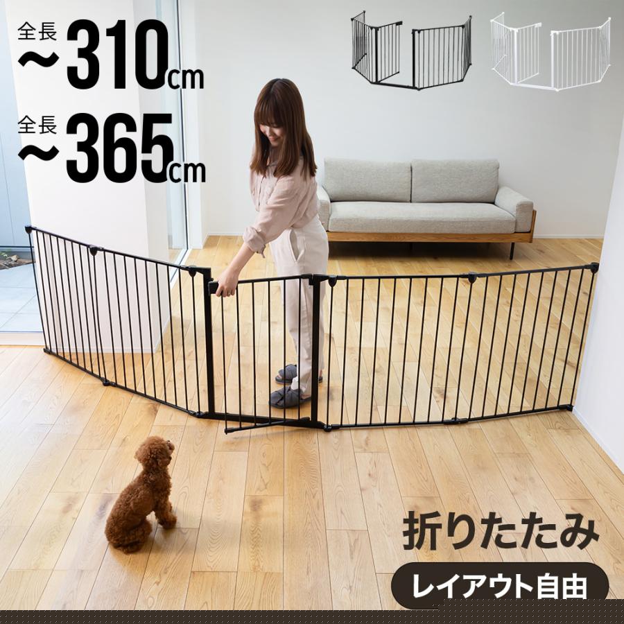 ペットゲート ペットフェンス ドア付き 折りたたみ 5面 6面 置くだけ 自立 おくだけ ハースゲート ストーブガード ドッグ 犬 犬用 ペット ゲート ペット用