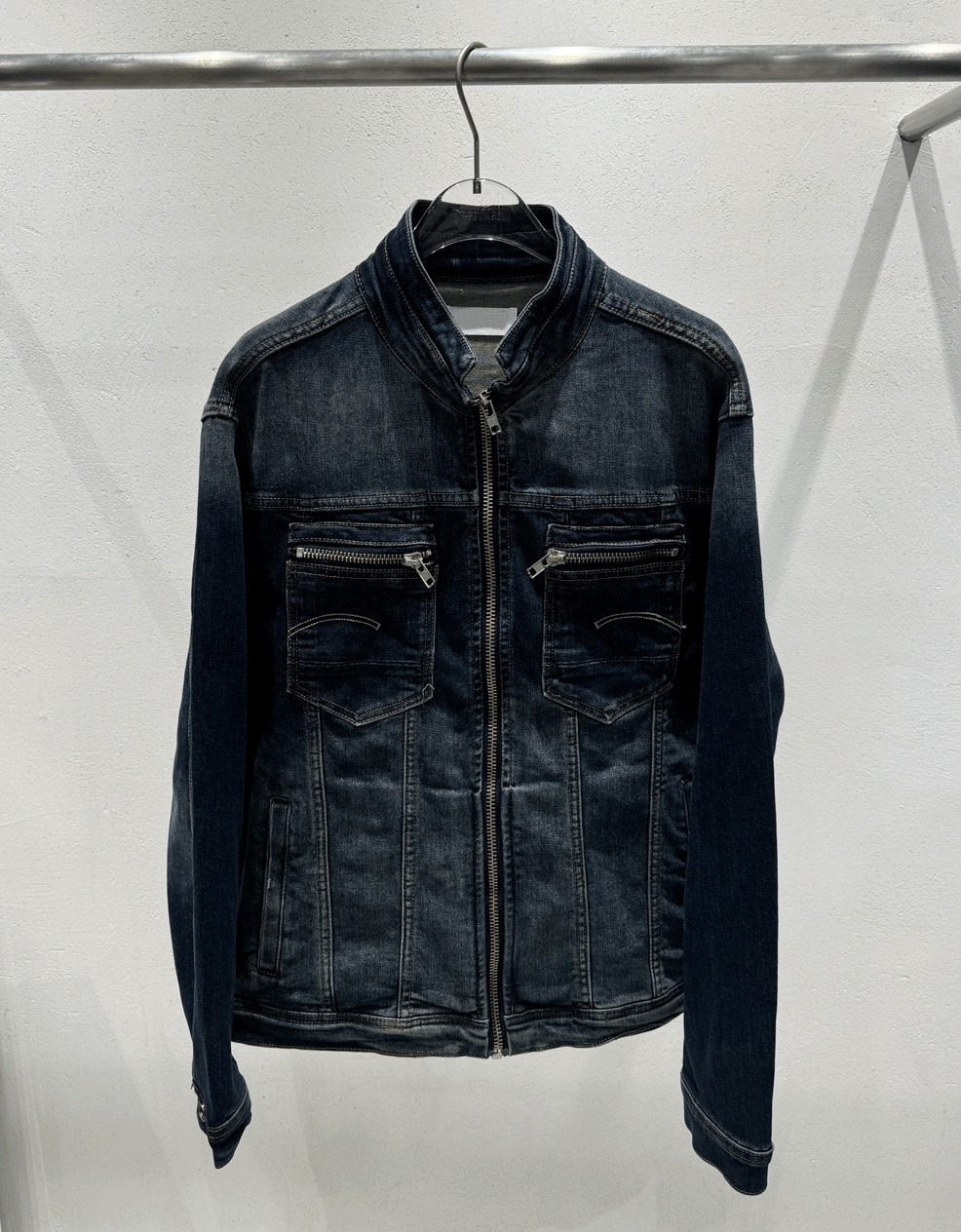 [COSYHARU公式] LaPett Vintage China Neck Denim Jacket