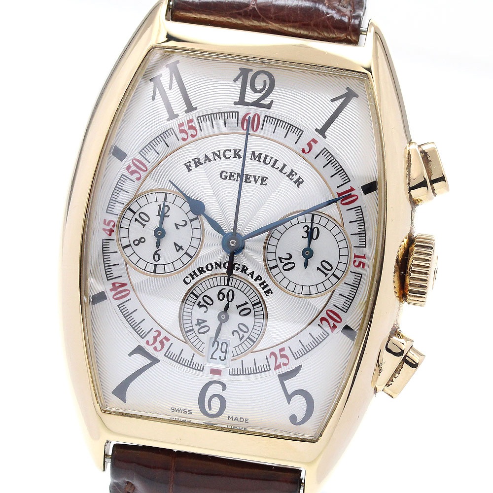 フランクミュラー FRANCK MULLER 6850CCAT トノーカーベックス クロノグラフ 3カウンター 自動巻き メンズ _842331【中古】