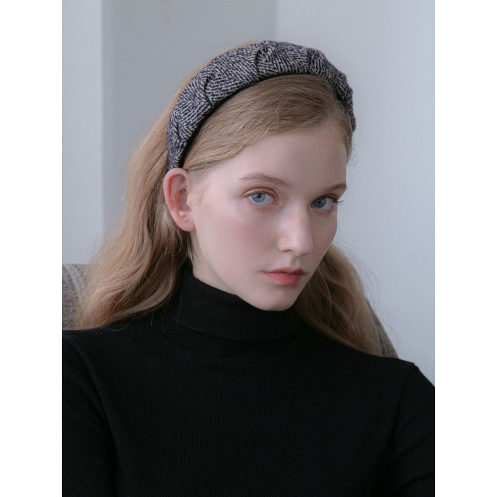 Jean Paul ClarisseウールヘリンボーンヘアバンドJP 22 210HB