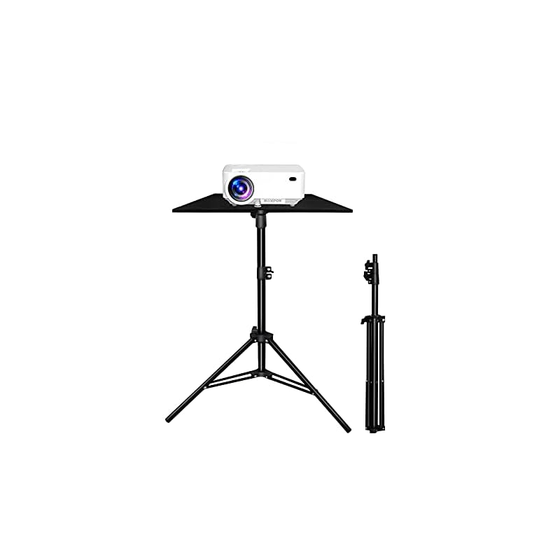 HOMPOWプロジェクター台 三脚式 プロジェクタースタンド 照明スタンド 63cm157cm 3段階 高さ調整機能 折り畳み 収納便利 耐荷重15kg アルミニウム製 ブラック