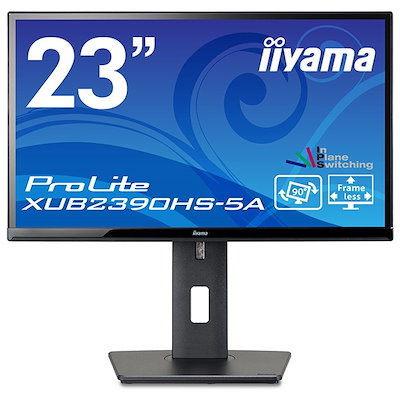 他サイト： XUB2390HS-B5A 液晶ディスプレイ 23型 / 19201080 / D-SUBDVIHDMI / ブラック / スピーカー:あり / IPSパネル / 昇降 / 回転 メーカー直送の商品画像
