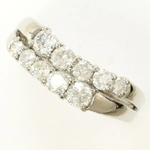 PT900 プラチナ リング 指輪 14号 ダイヤ 1.00 カード鑑別書 ジュエリー 中古 88,110円