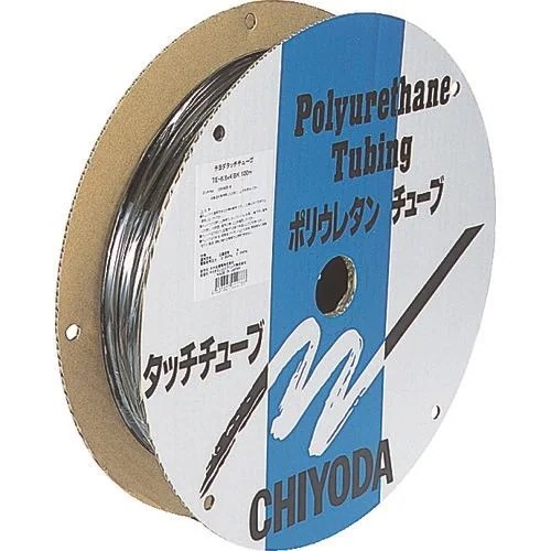 【メーカー直送品】チヨダ ポリウレタンチューブ TEタッチチューブ 6mm/100m 黒 TE-6-100 BK