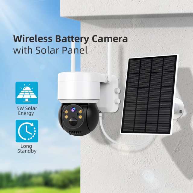 【最安値挑戦！】防犯カメラ ソーラー ワイヤレス 屋外 400万画素 WIFI ソーラー監視カメラ 無線 防水 動作検知 防犯灯付き 監視カメラ 電源不要 工事不要 ソーラー監視カメラ