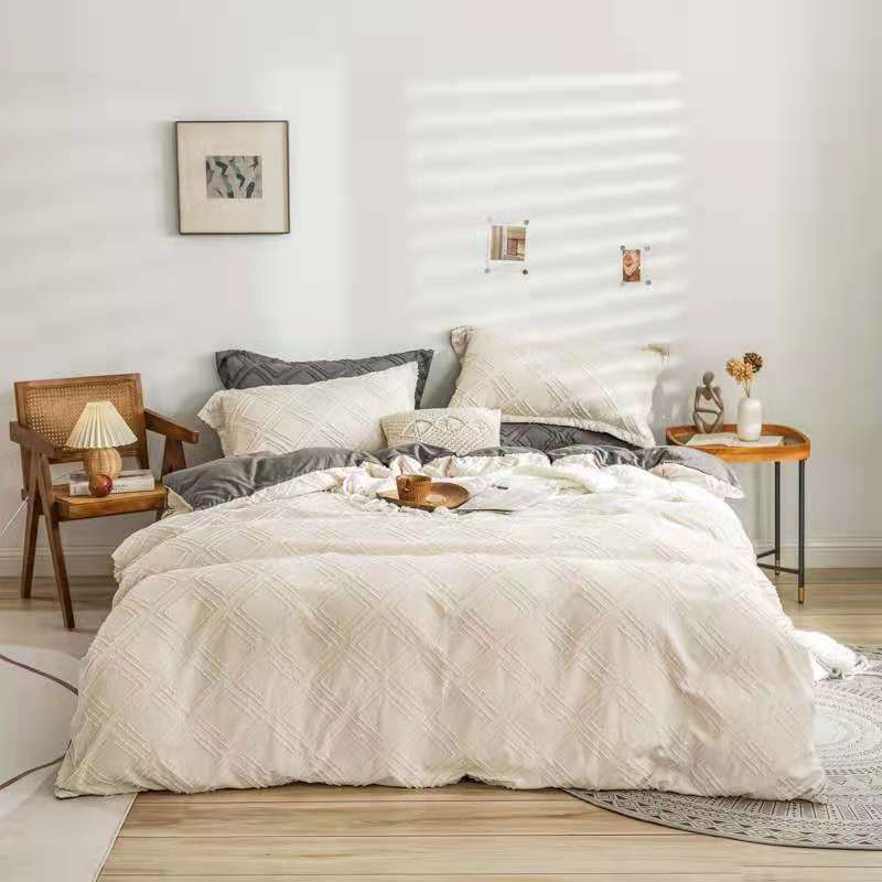 布団カバー セット 4点セット シングル ダブル セミダブル布団 シーツ シンプルデザイン