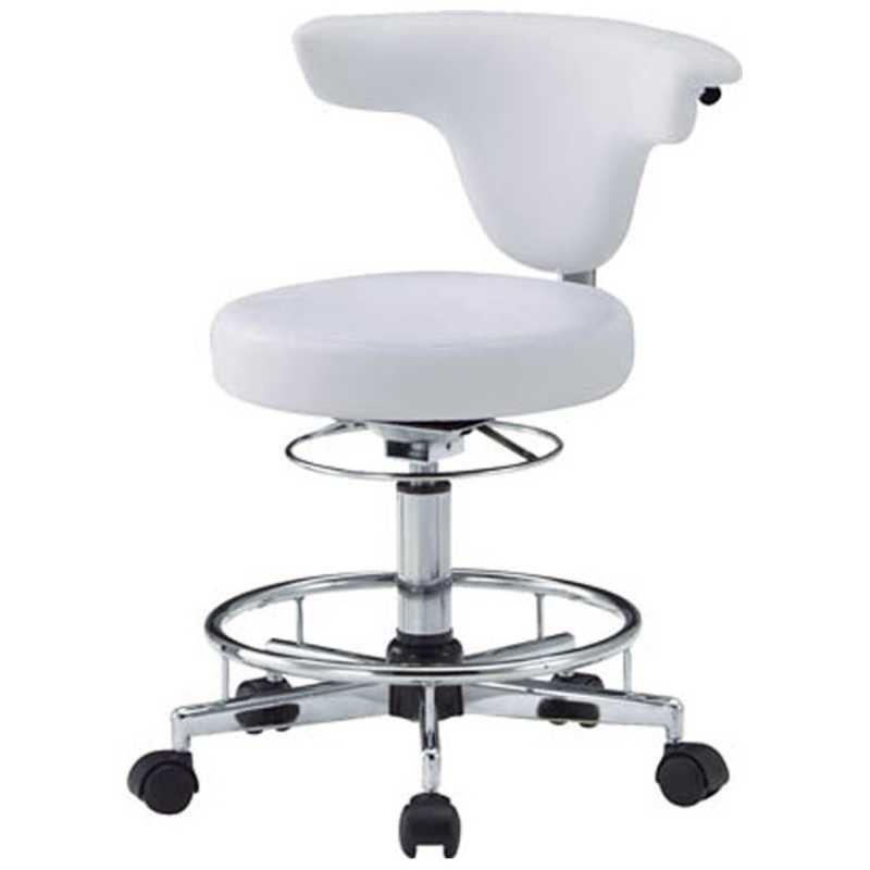 トラスコ中山　ワーキングチェア 380XH460ｰ590 アイボリ　TFDC500