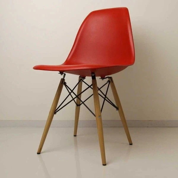 チェア 椅子 イームズ シェルサイドチェア DSW おしゃれ 艶無しマット 完成品 ダイニングチェア デスクチェア イス いす 座面高45cm レッド