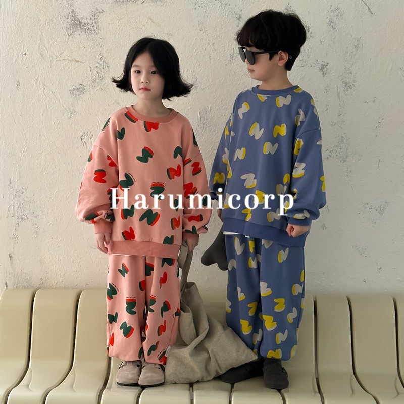 セットアップ キッズ 兄妹 子供服 女の子 男の子 tシャツ 長袖 ロングパンツ おしゃれ 可愛い ベビー服 春 秋 ジャージ 上下セット スポーツ トップス ボトムス ジュニア 長ズボン 運動着 入