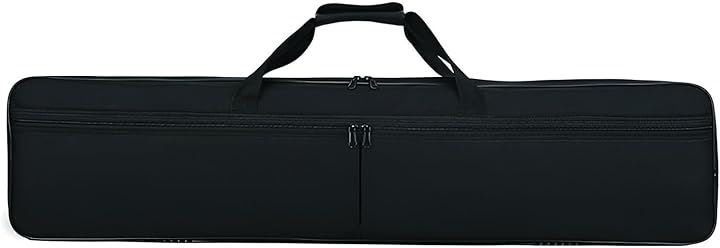 キーボードバッグ 背負える キーボードケース ロング(ブラック, 61鍵盤用)
