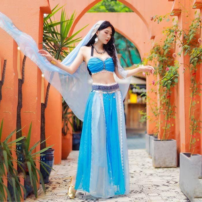 ハロウィン コスプレ衣装 ダンス衣装 ベリーダンス 衣装 セット アラビアン衣装 ハロウィン コスプレ コスチューム 衣装 民族風 アラビアン仮装 舞台衣裳 アラビ