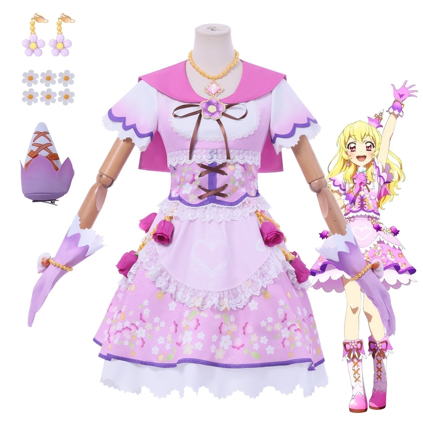 【人気爆売れ】アイドルイベント星光学院cos コスプレ コスチューム星宮苺紫丁香コスプレ にじげんコスプレいしょう