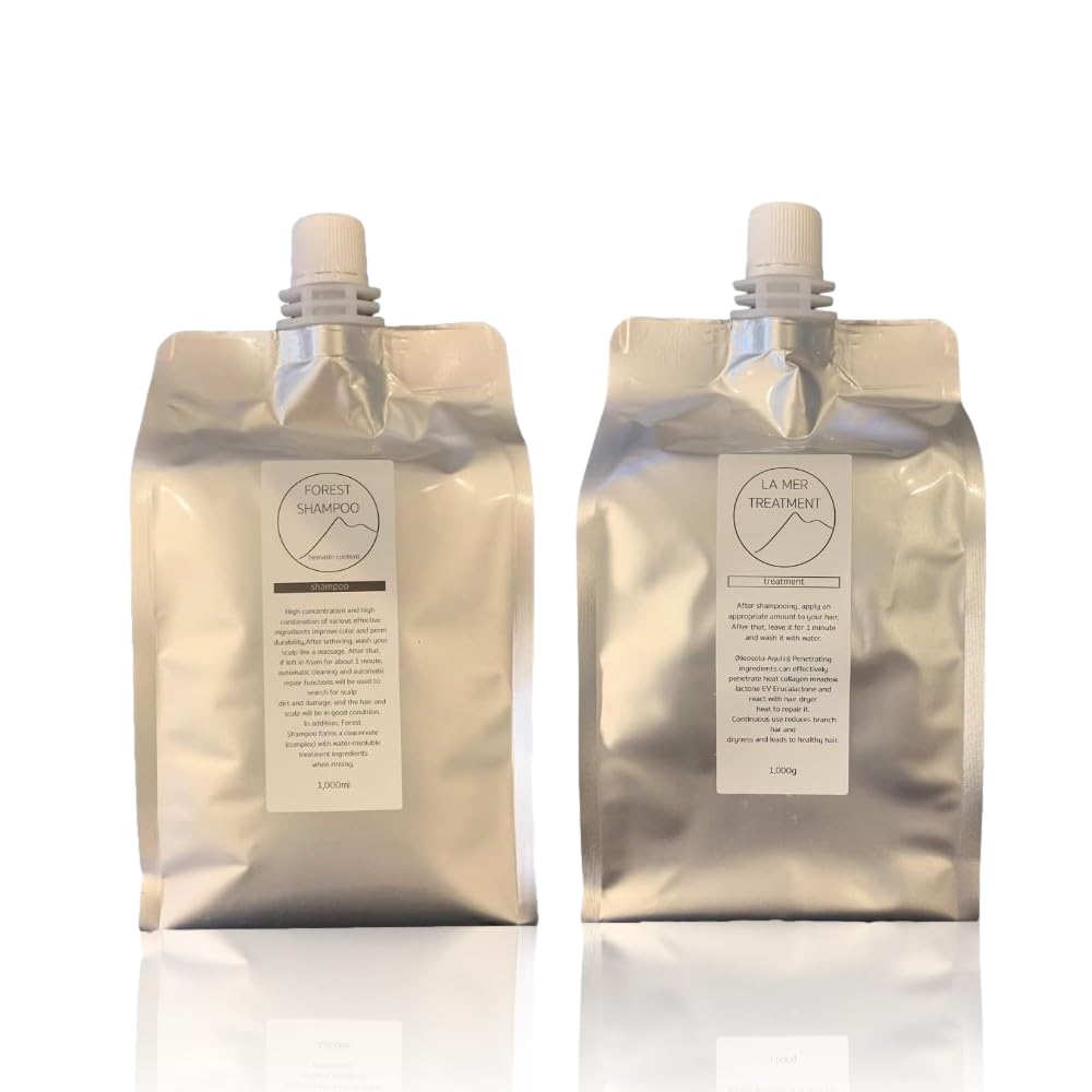 【セット】ダメージ毛専用 フォレスト シャンプー1000ml ＆ ラメールトリートメント 1000ml
