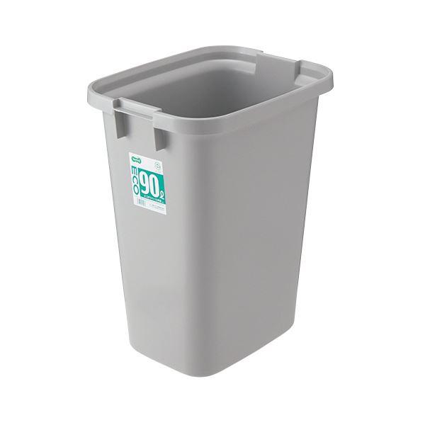 TANOSEE エコポリペール 角型 90L 本体 グレー 1個 (フタ別売)