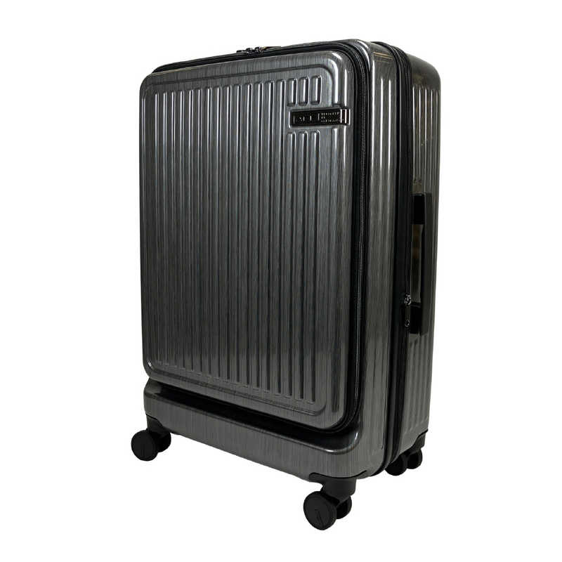 ACE　DESINED BY ACE IN JAPAN フロントオープンラゲージ 67-75L 拡張型サイズ ［TSAロック搭載］ ヘアラインブラック　ACE-548202 26,862円