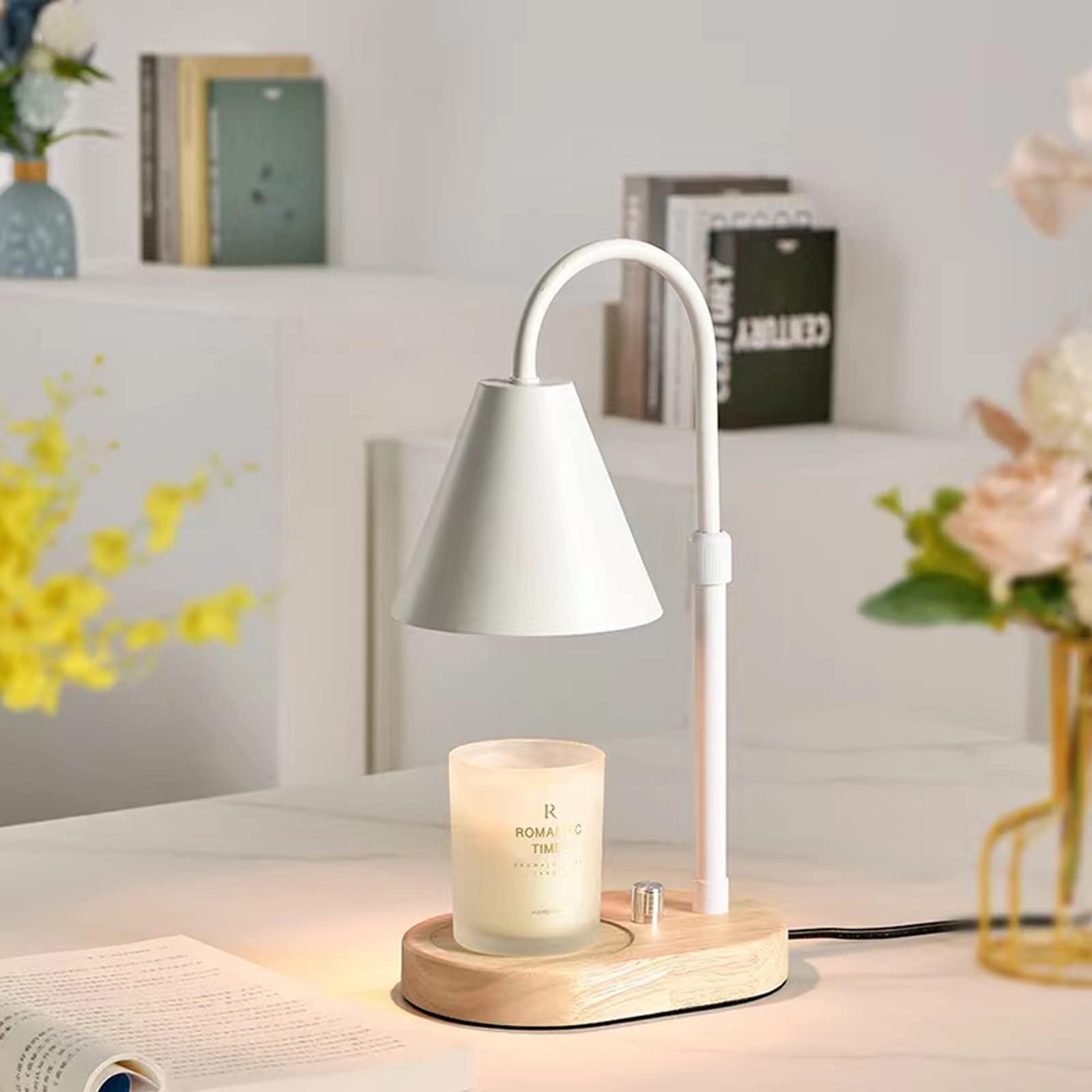 キャンドルウォーマー アロマキャンドル ウォーマーキャンドル キャンドル アロマランプ キャンドルスタンド キャンドルウォーマーランプ 照明 ライト インテリア 無段階調光 高さ調節可能 間接照明 お