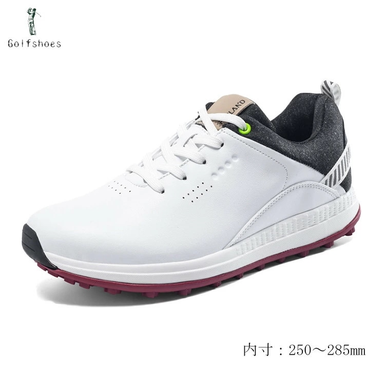 希少アイテムゴルフシューズ メンズ スパイクレス スニーカー 黒 大きいサイズ 28.5cm 幅広い 4E スパイクレス フィット感 シューズ ゴルフ 軽量 動きやすい 防水性 耐久性 練習場 ビジネ