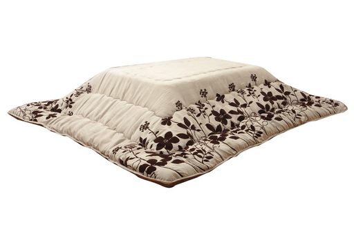 イケヒコ こたつ布団 長方形 シエナ 約205×245CM ベージュ モダン リーフ 厚掛け 日本製 #5173339